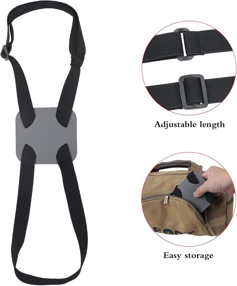 RUMILLA Bag Bungee for Luggage，Luggage Straps Bag Bungees for Add a Bag Easy to Travel Suitcase Elastic Strap Belt（Easy Version Grey - Image 3